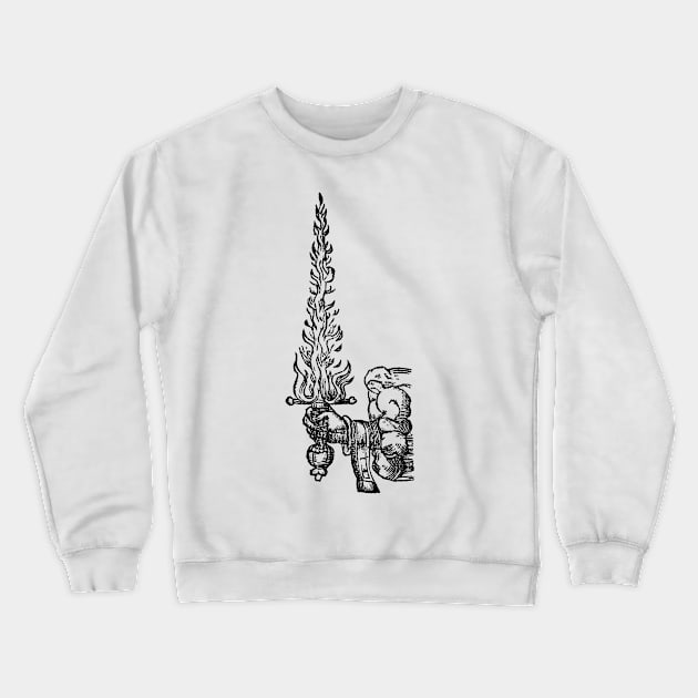 Flaming Sword Crewneck Sweatshirt by Megatrip